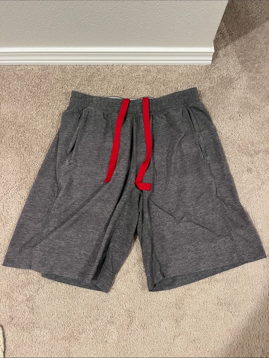 lululemon athletica Other - Men's Lululemon Pace Breaker Heather Gray Athletic Shorts with Red Drawstring